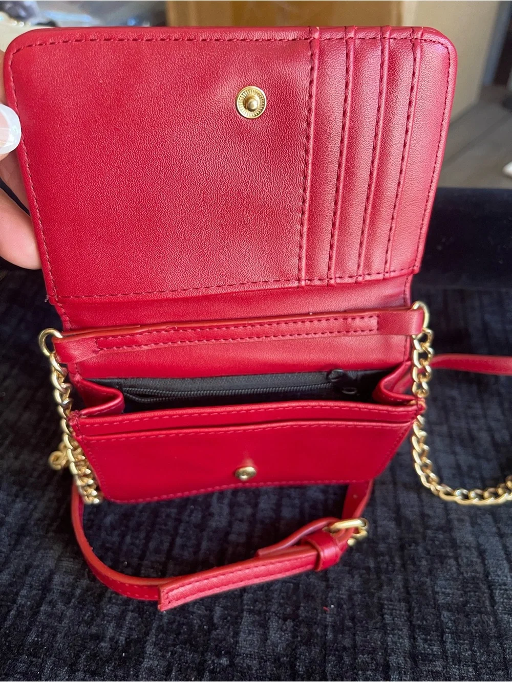 XOXO Red Heart-Accent Crossbody Bag
